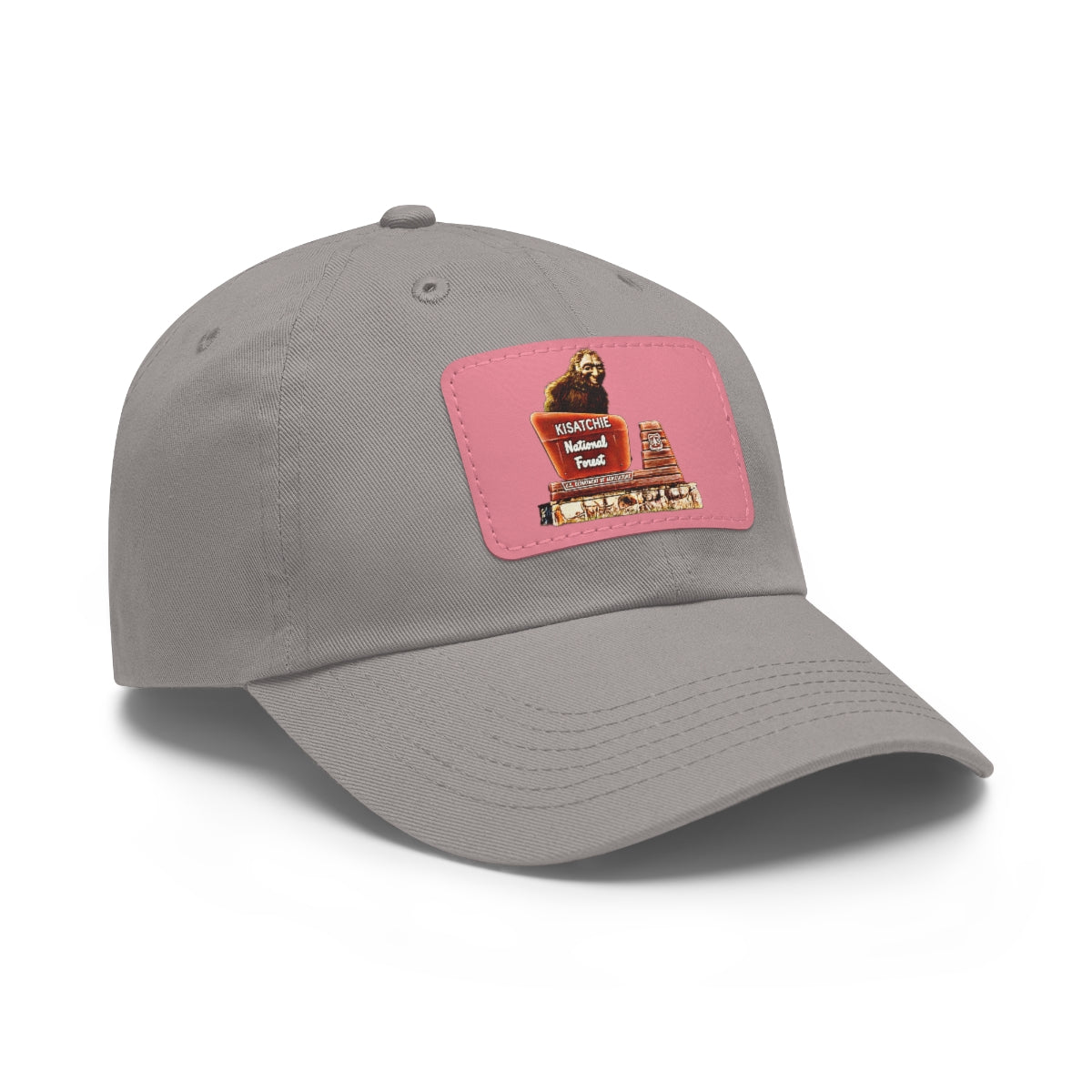 Dad Cap with Leather Kisatchie Bigfoot Patch