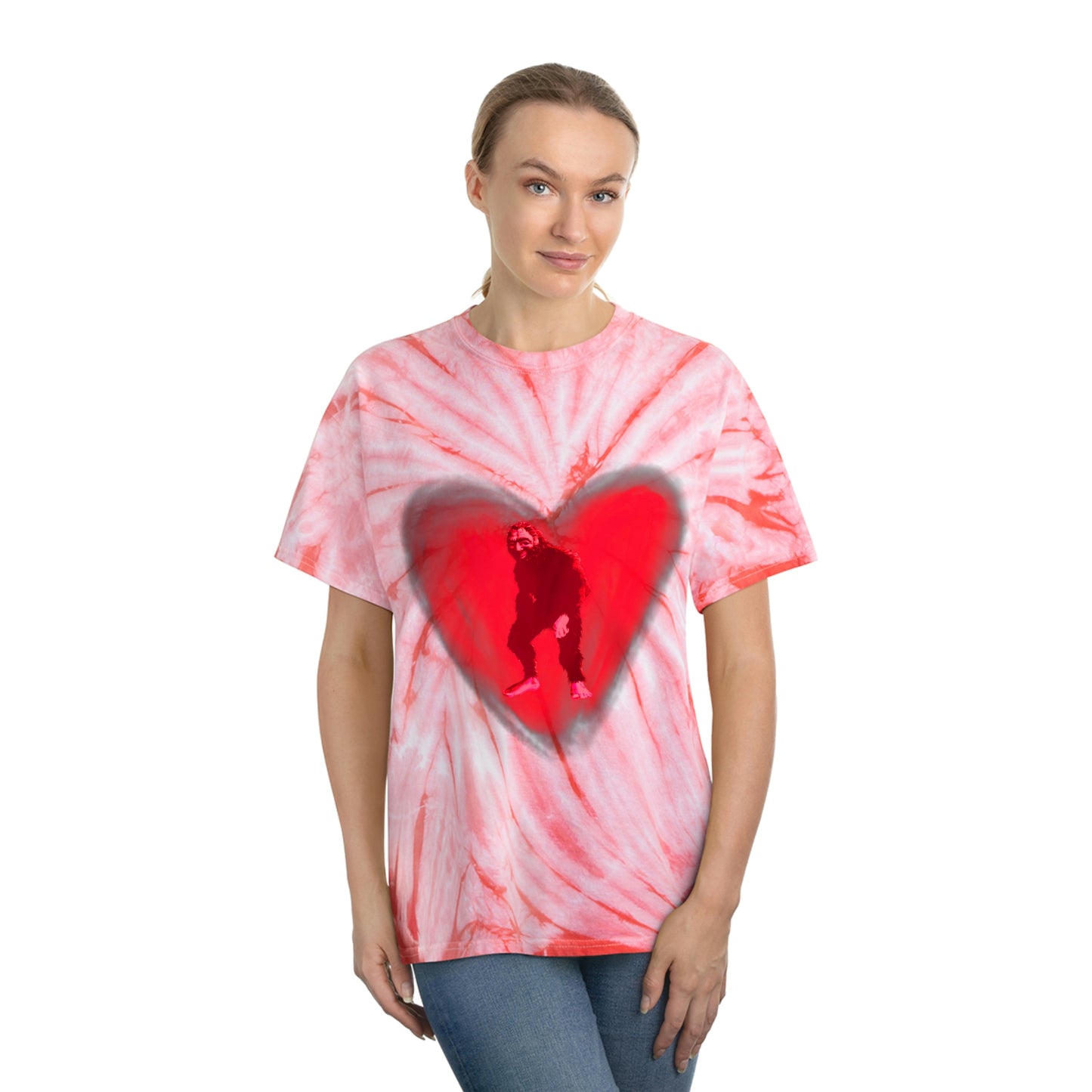 Unisex Bigfoot in My Heart Tie-Dye Tee