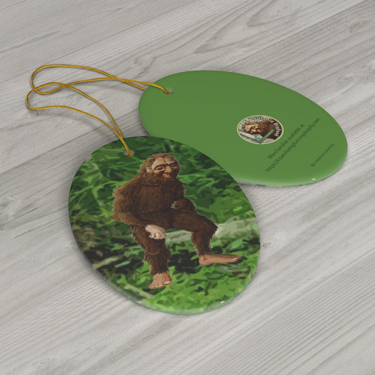 Ceramic Bigfoot Ornament