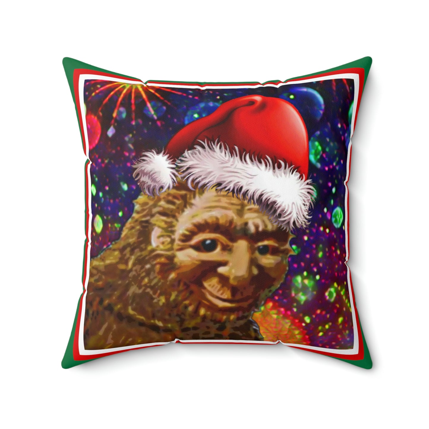 Bigfoot Santa Pillow