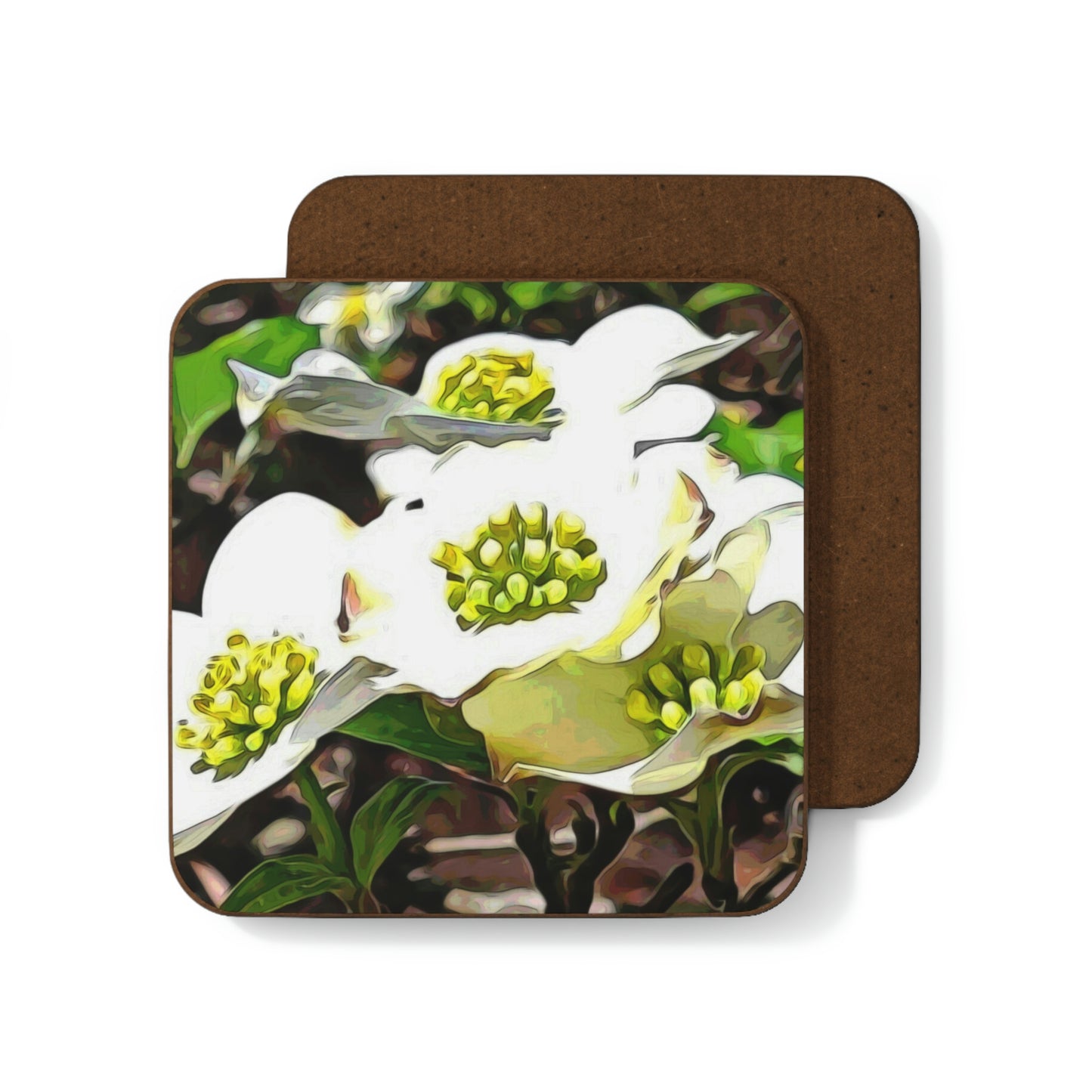 Dogwoods Hardboard Coaster