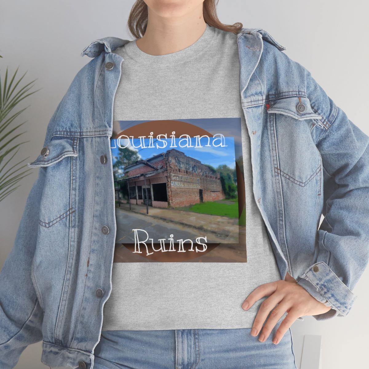 Unisex Louisiana Ruins Heavy Cotton Tee