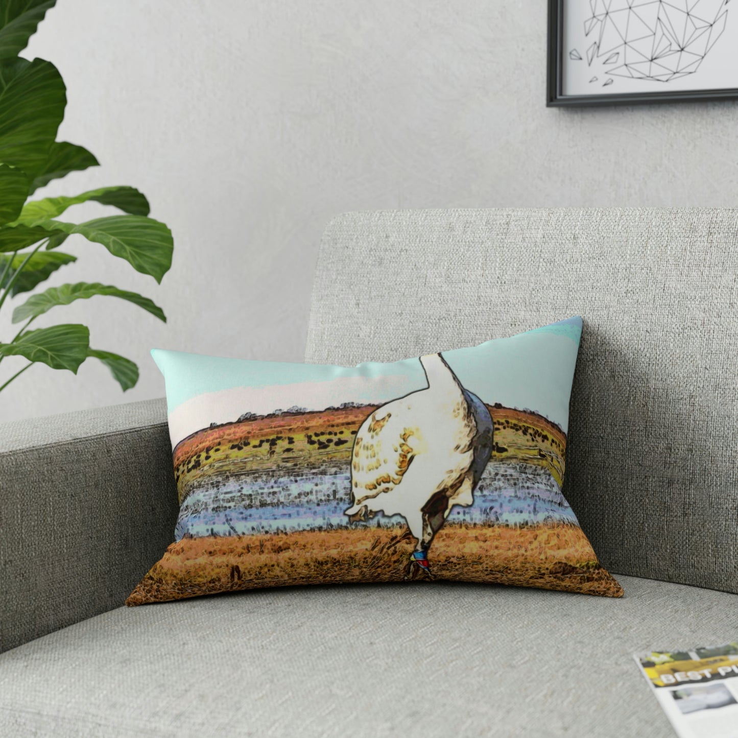 Whooping Crane Broadcloth Pillow