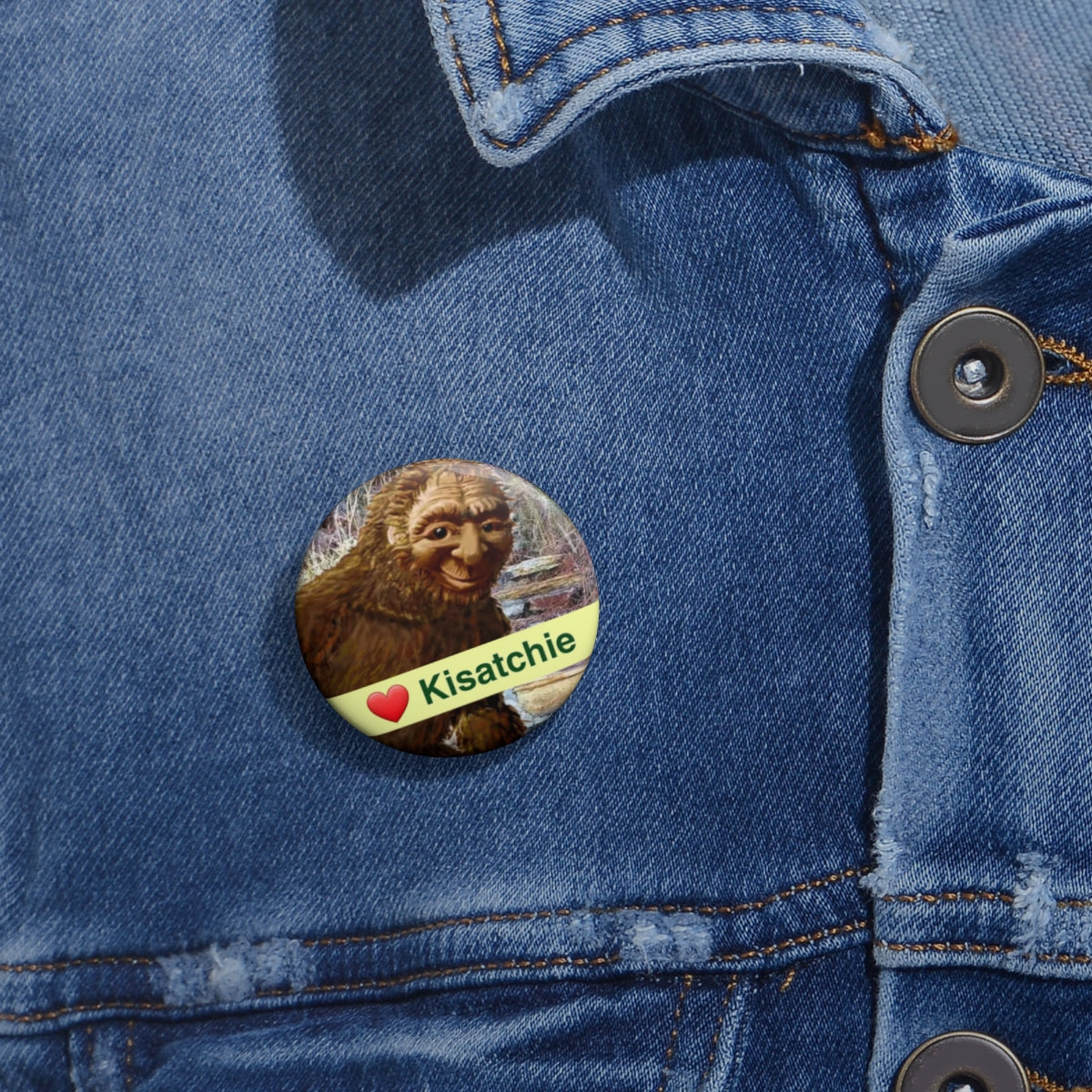 Kisatchie Bigfoot Pin Buttons