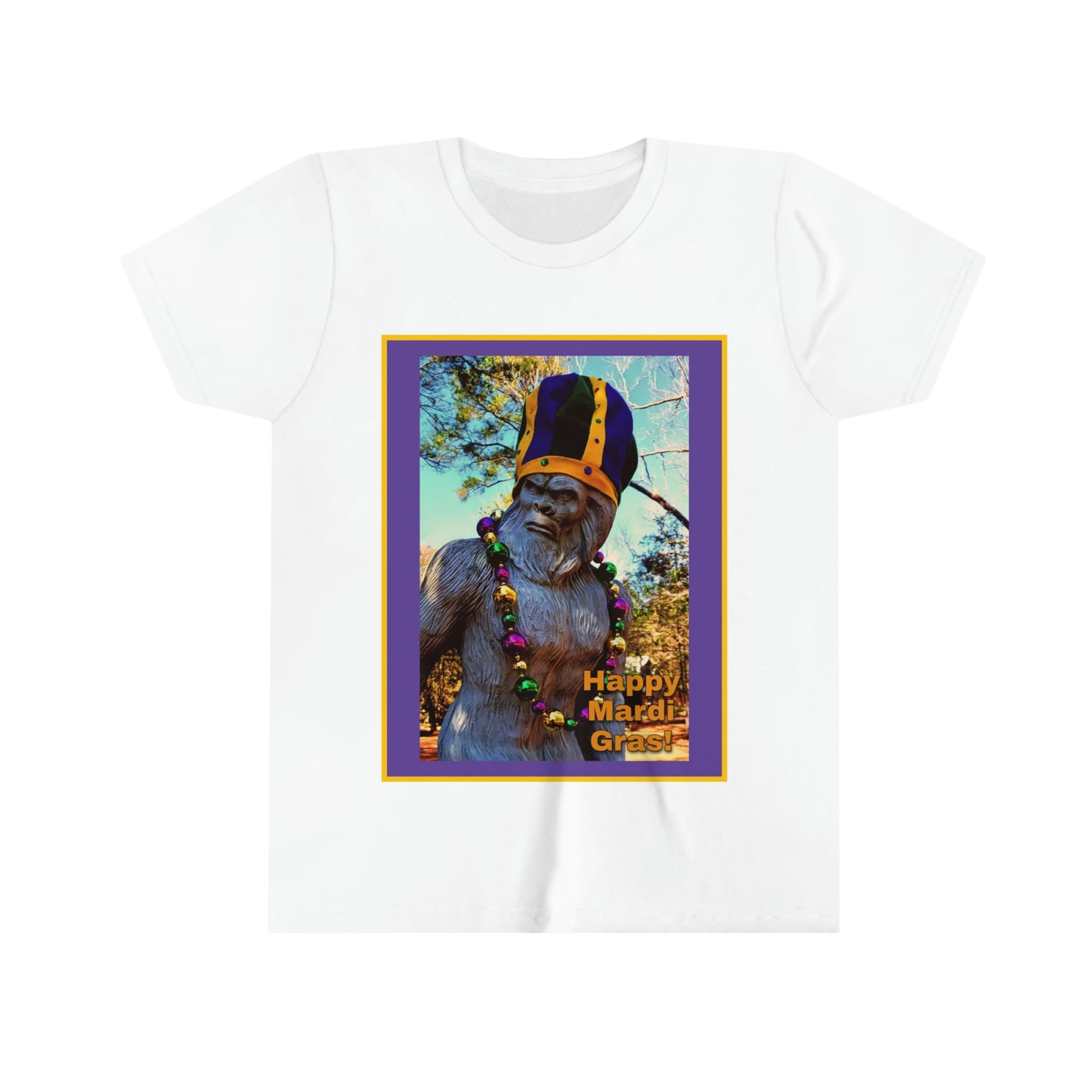 Bigfoot's Mardi Gras Kid's Tshirt