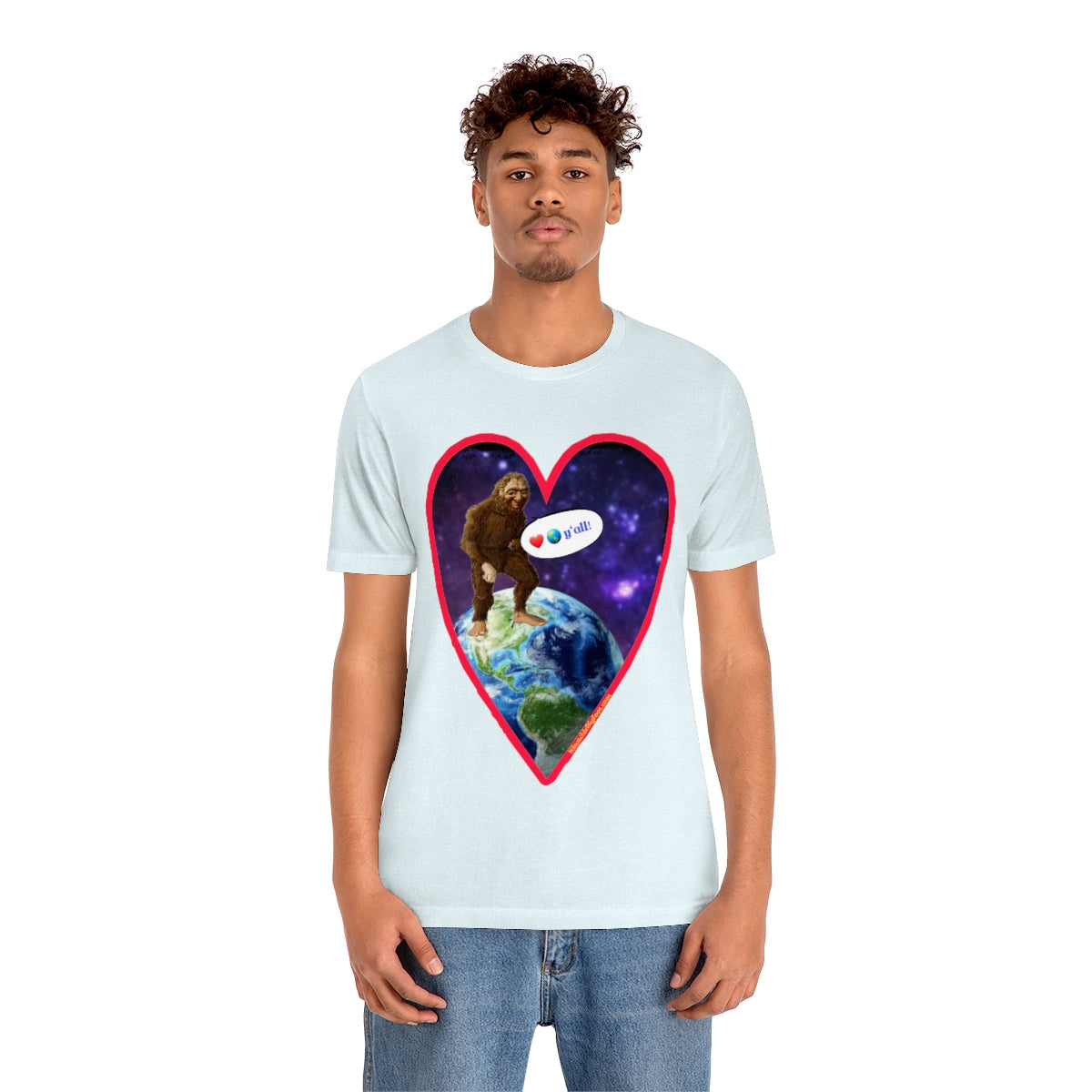 Love The Earth Y'all Bigfoot Jersey Tee