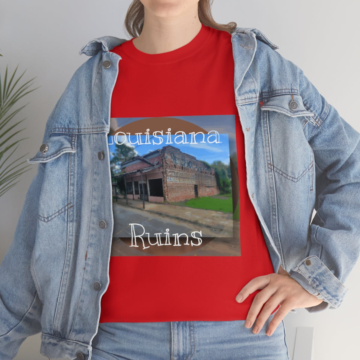 Unisex Louisiana Ruins Heavy Cotton Tee