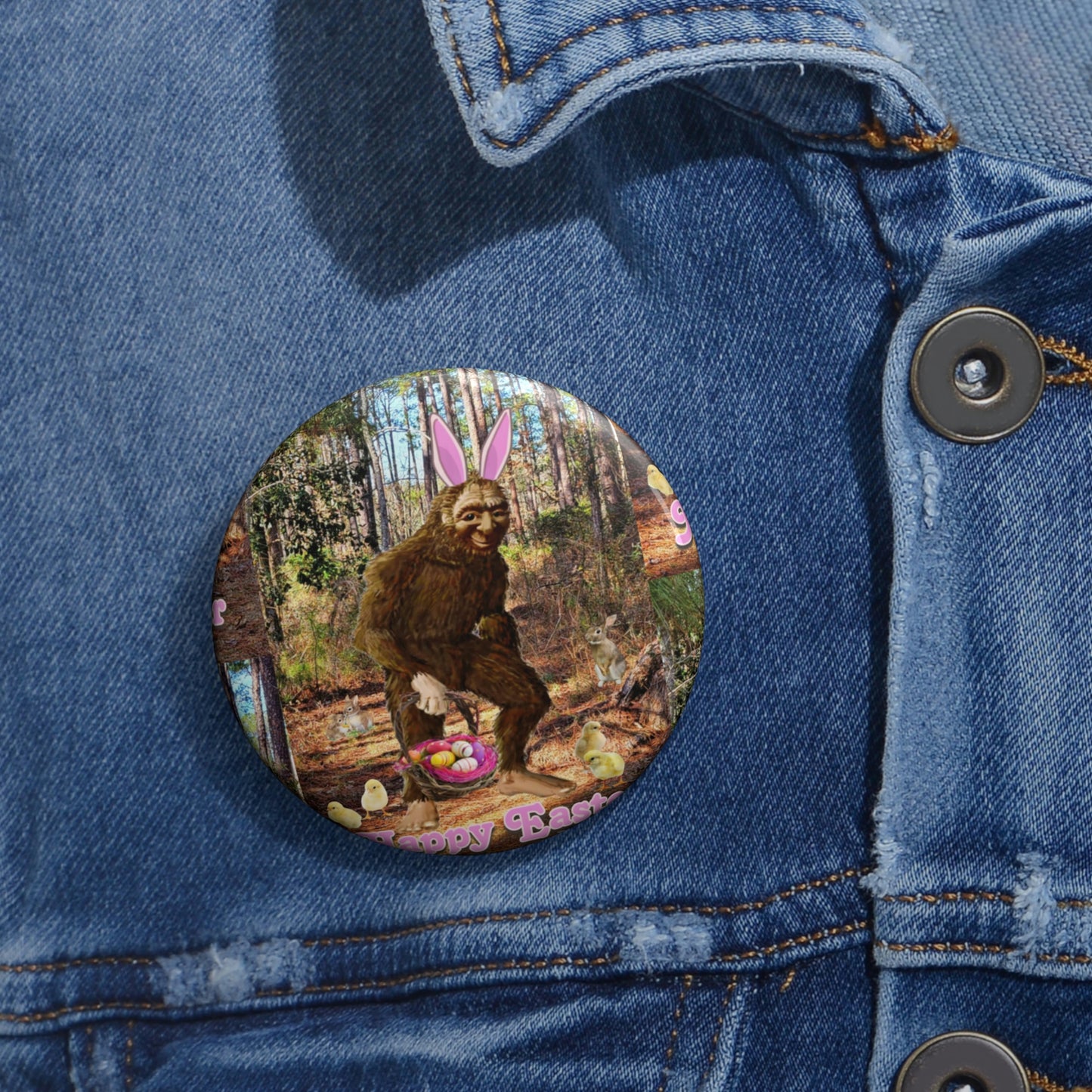 Bigfoot Easter Buttons