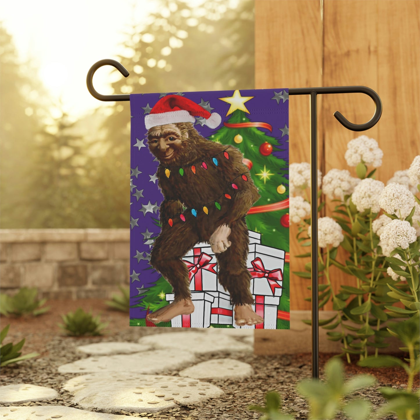 Bigfoot Christmas Garden & House Banner