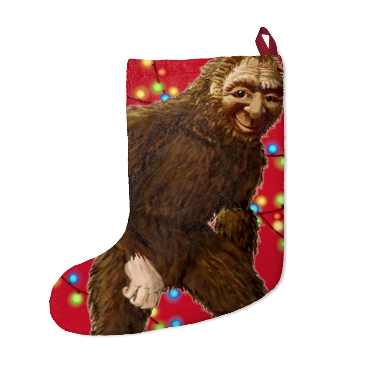 Bigfoot Merry Christmas Stocking