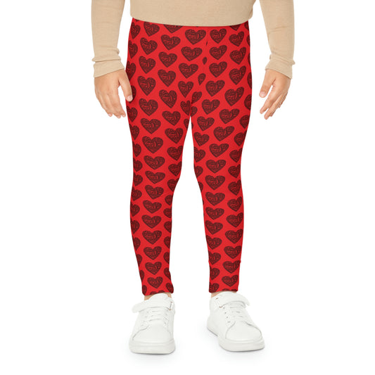 Bigfoot's (Red) Val Day Kids Leggings