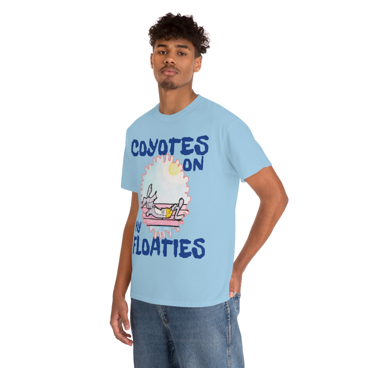 Unisex Coyotes on my Floaties Heavy Cotton Tee