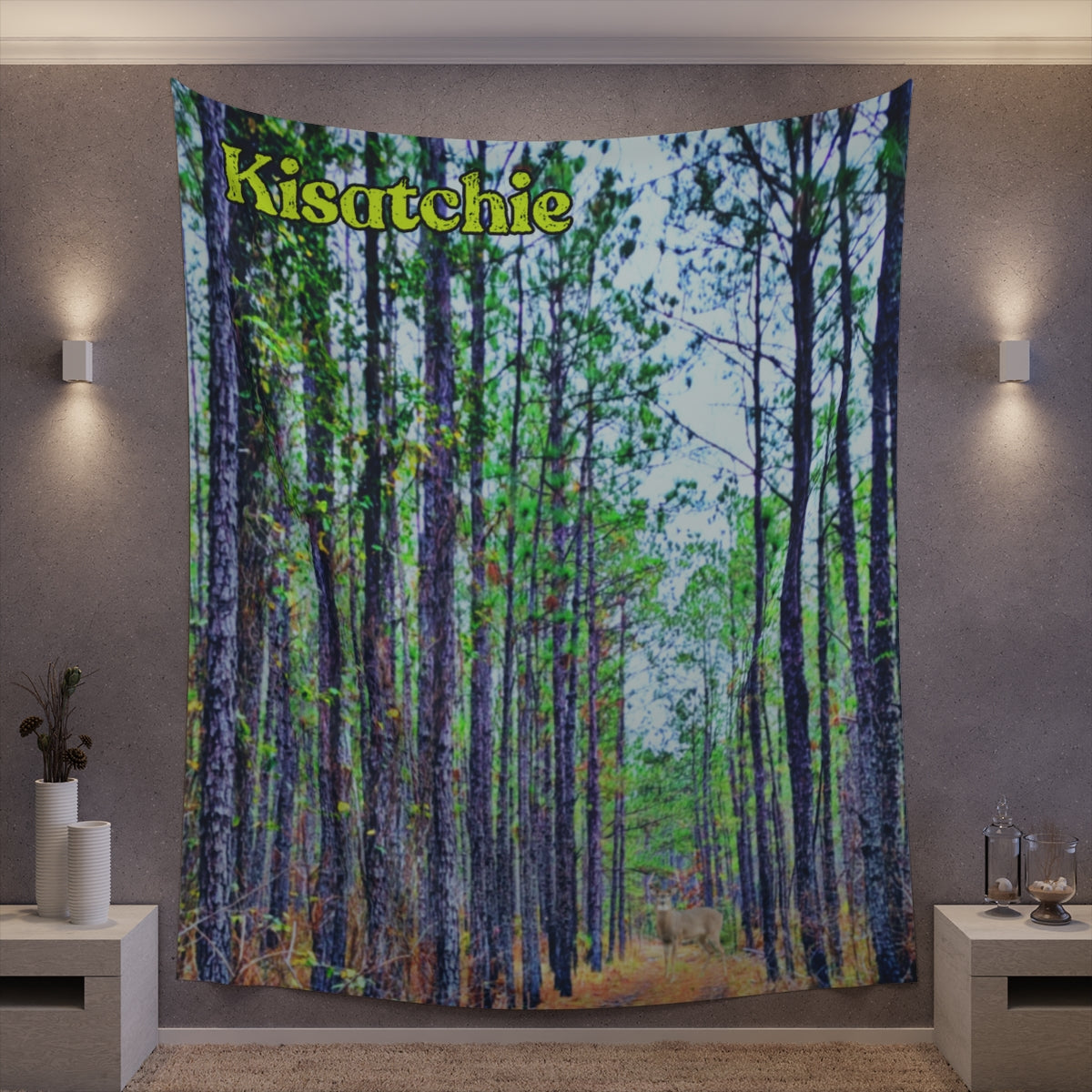 Printed Kisatchie Pines Wall Tapestry