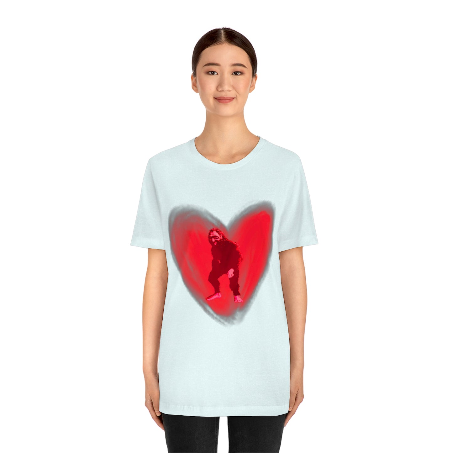 Unisex Bigfoot in My Heart Jersey Tee