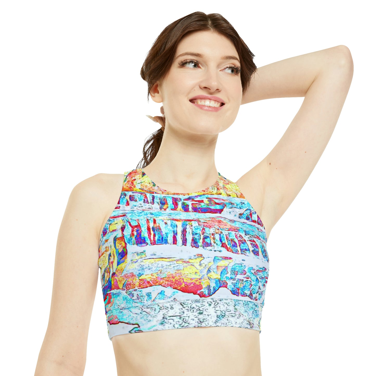 Kisatchie Bayou High Neck Crop Bikini Top