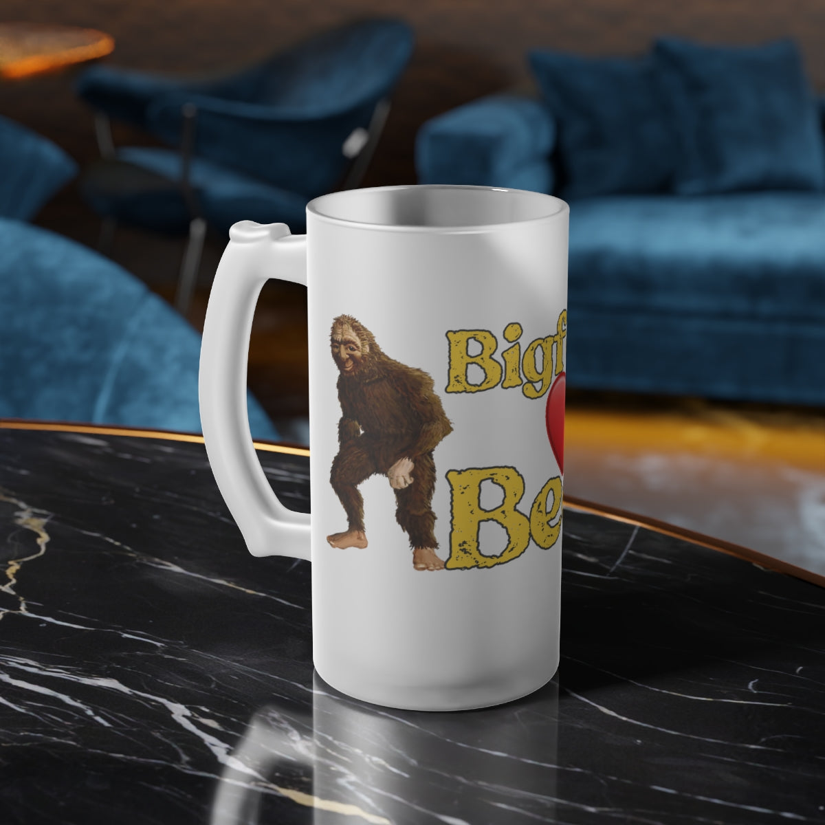 Frosted Glass Bigfoot Beer Mug