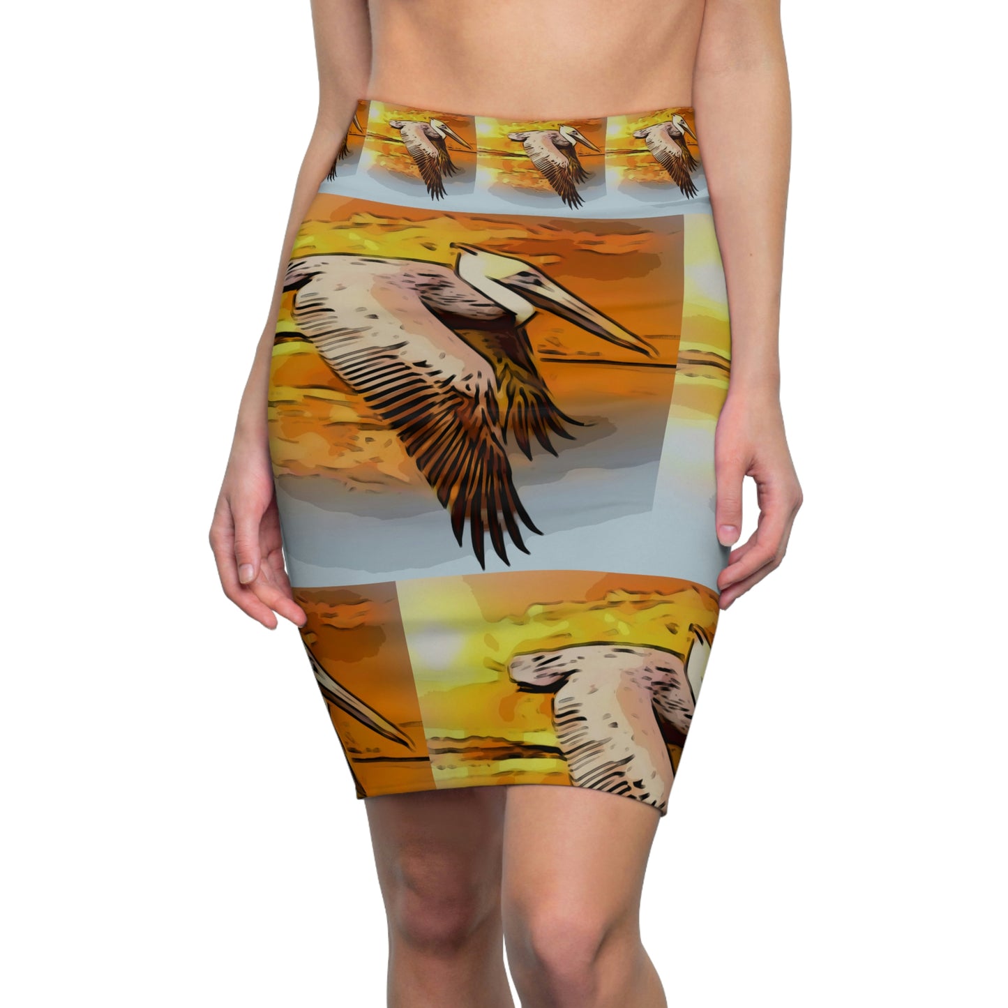 Louisiana Pelican Pencil Skirt