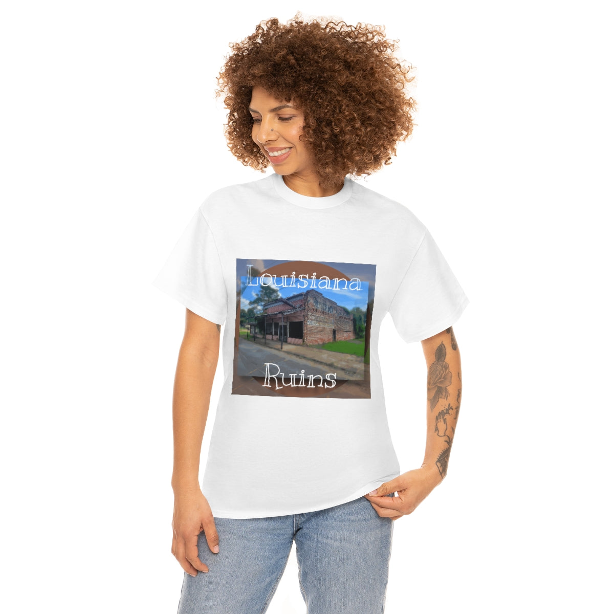 Louisiana Ruins Heavy Cotton Tee