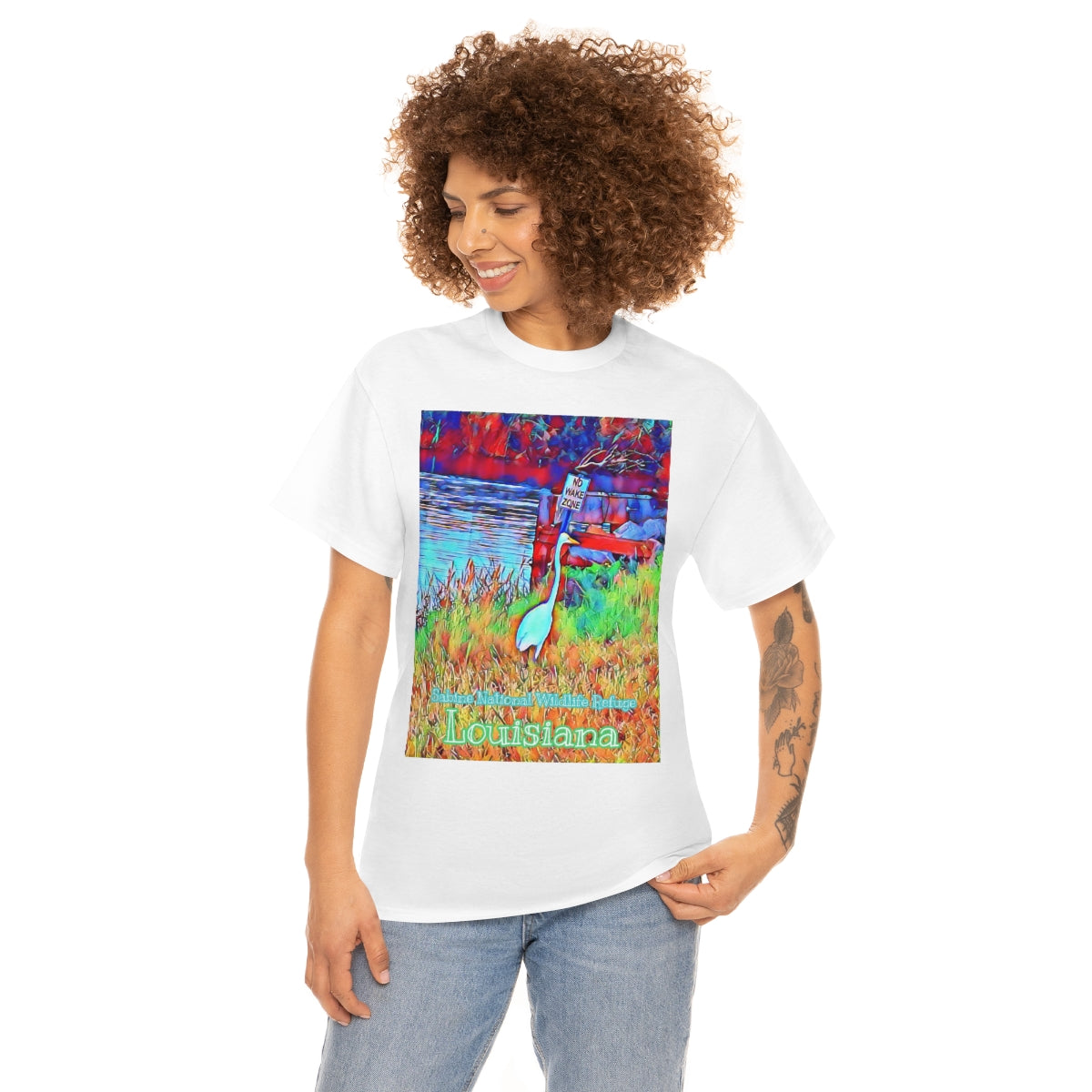 Unisex Louisiana Egret Heavy Cotton Tee