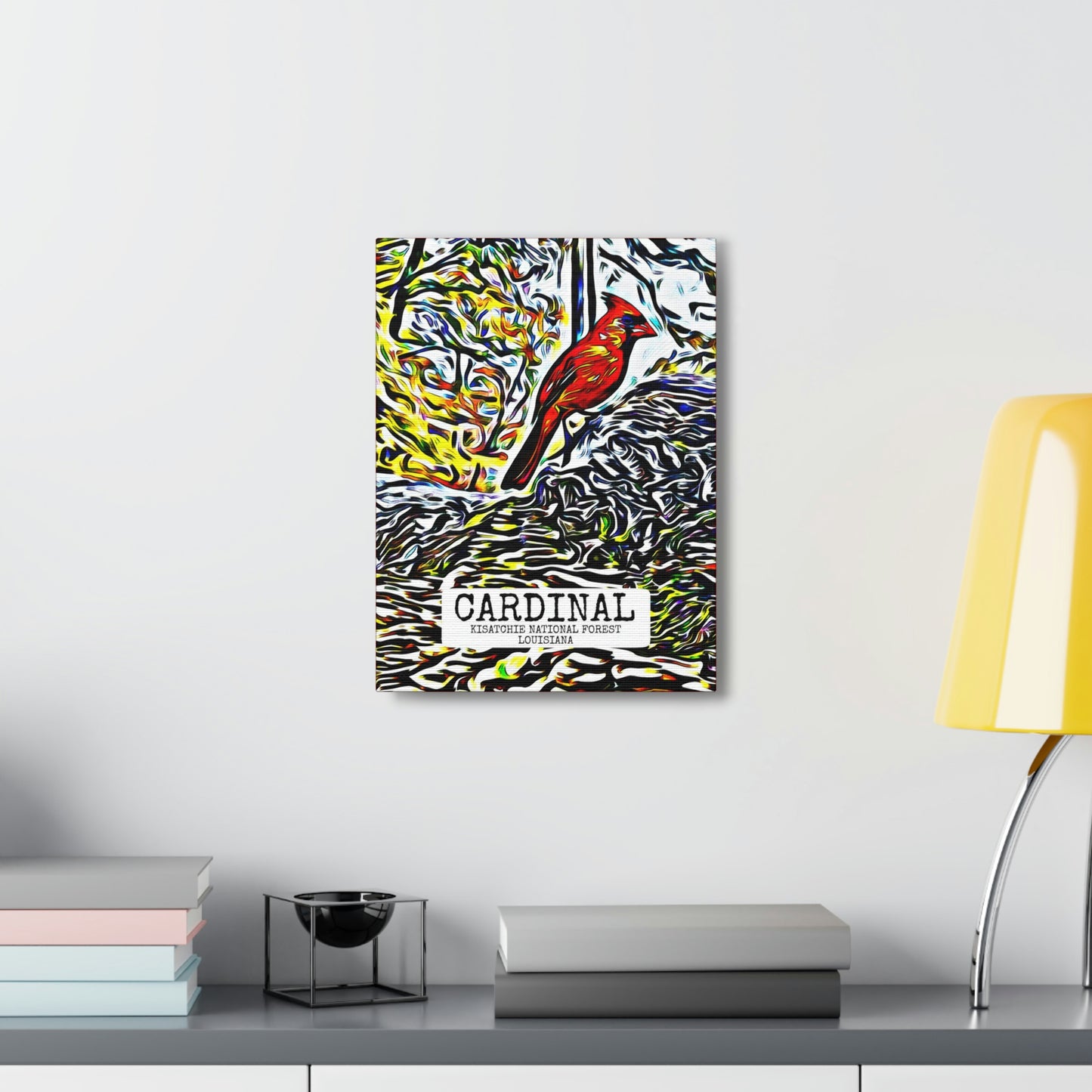 Cardinal in Kisatchie Canvas Gallery Wraps