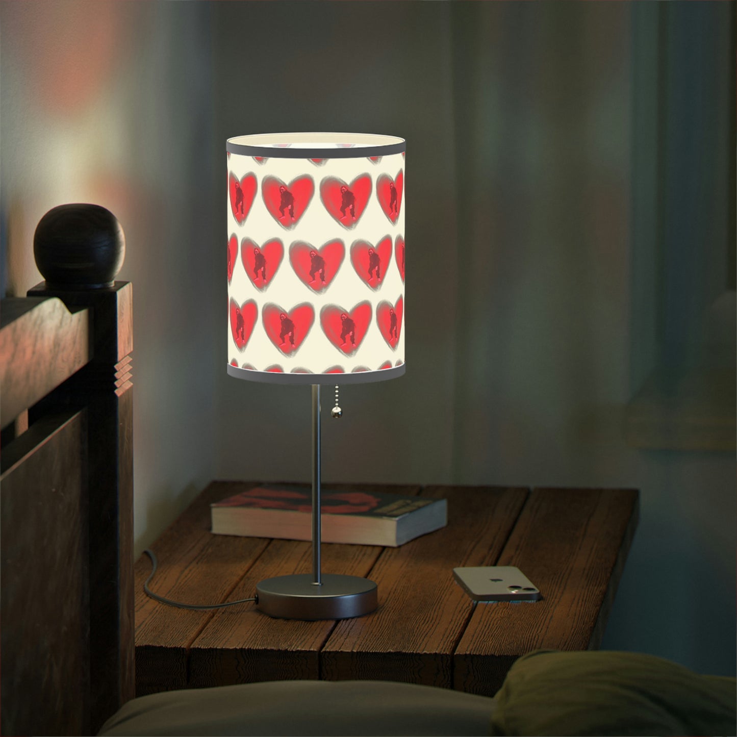 Bigfoot in My Heart Lamp on a Stand