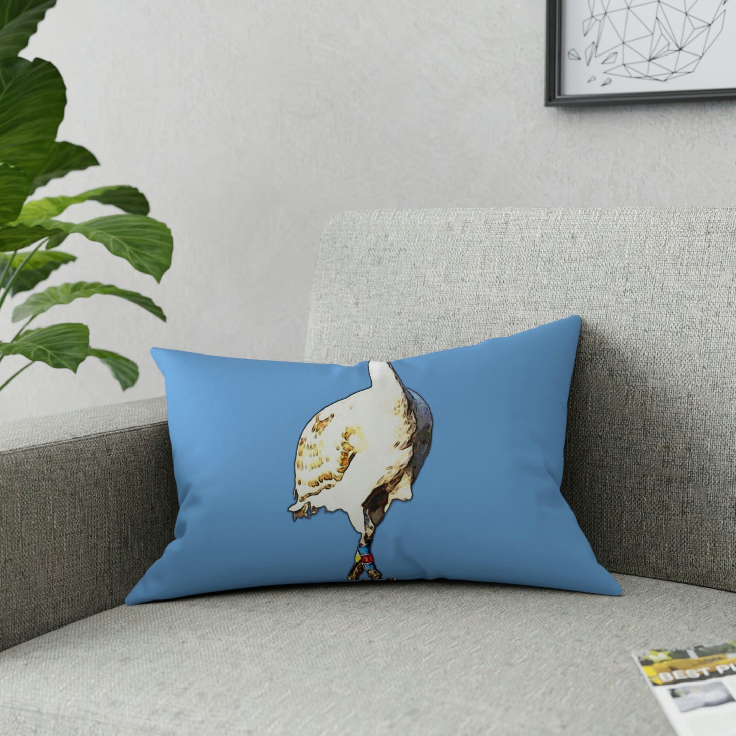 Whooping Crane Broadcloth Pillow