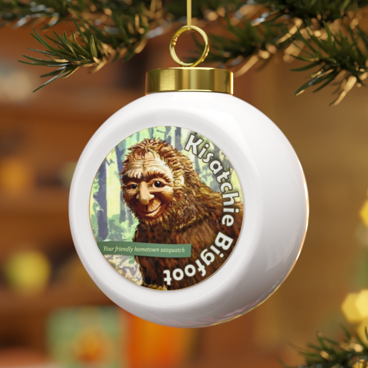 Ceramic Kisatchie Bigfoot Ornament