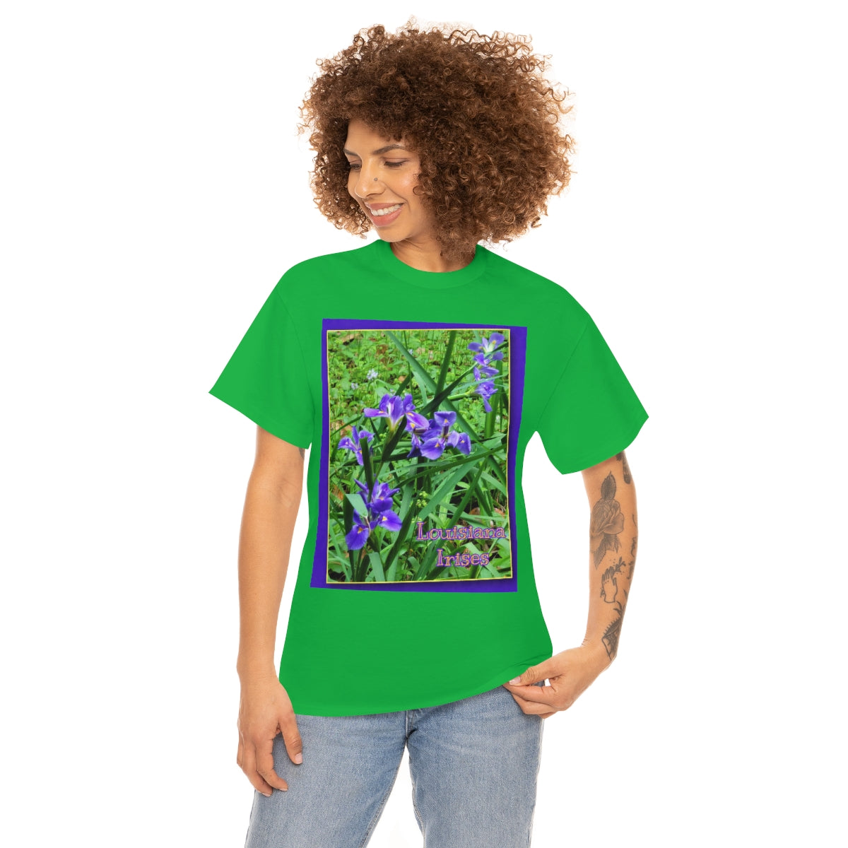 Unisex Louisiana Irises Heavy Cotton Tee