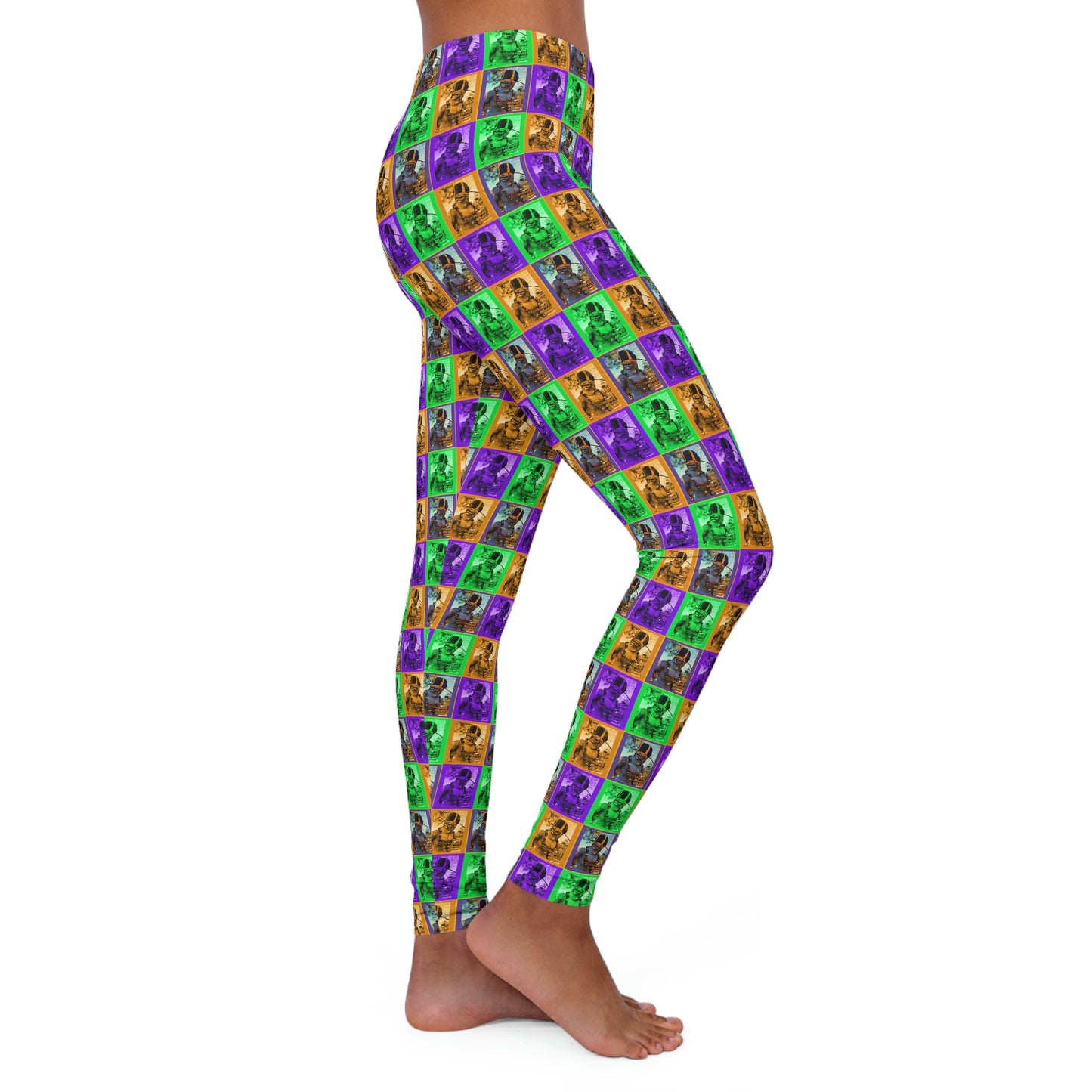 Bigfoot's Mardi Gras Women's Spandex Leggings