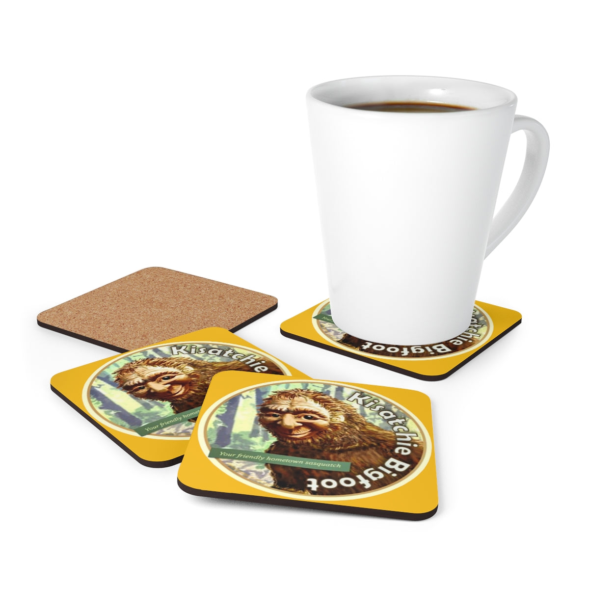 Corkwood Kisatchie Bigfoot Coaster Set