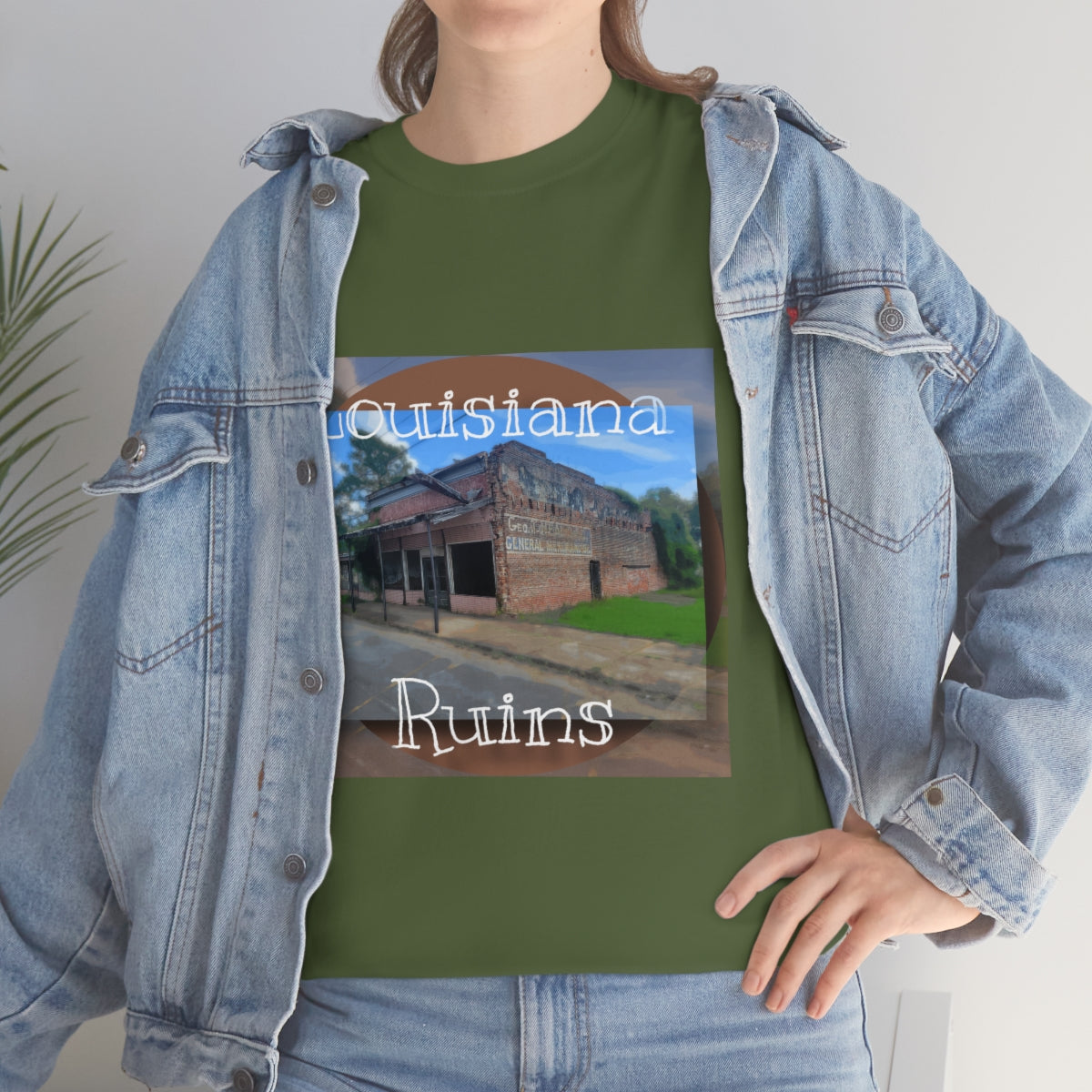 Louisiana Ruins Heavy Cotton Tee