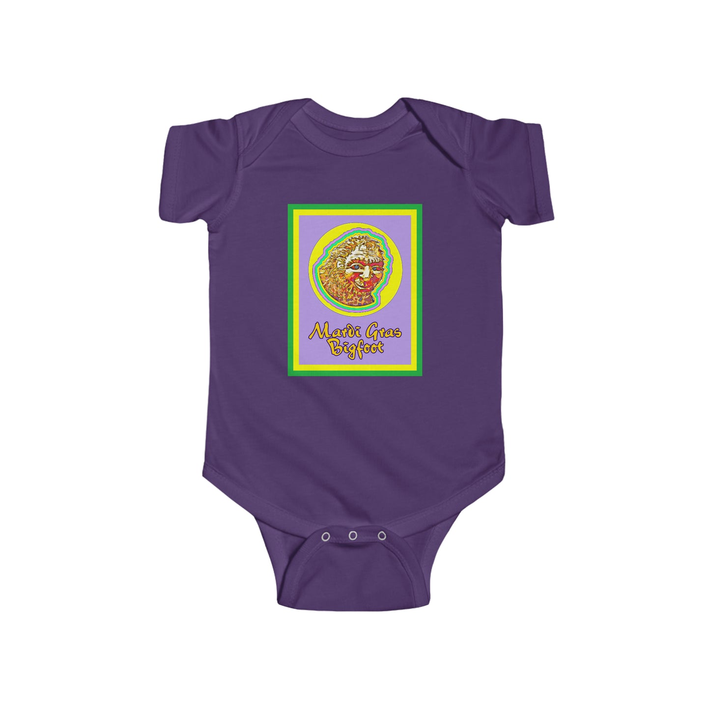 Bigfoot's Mardi Gras Fine Jersey Bodysuit