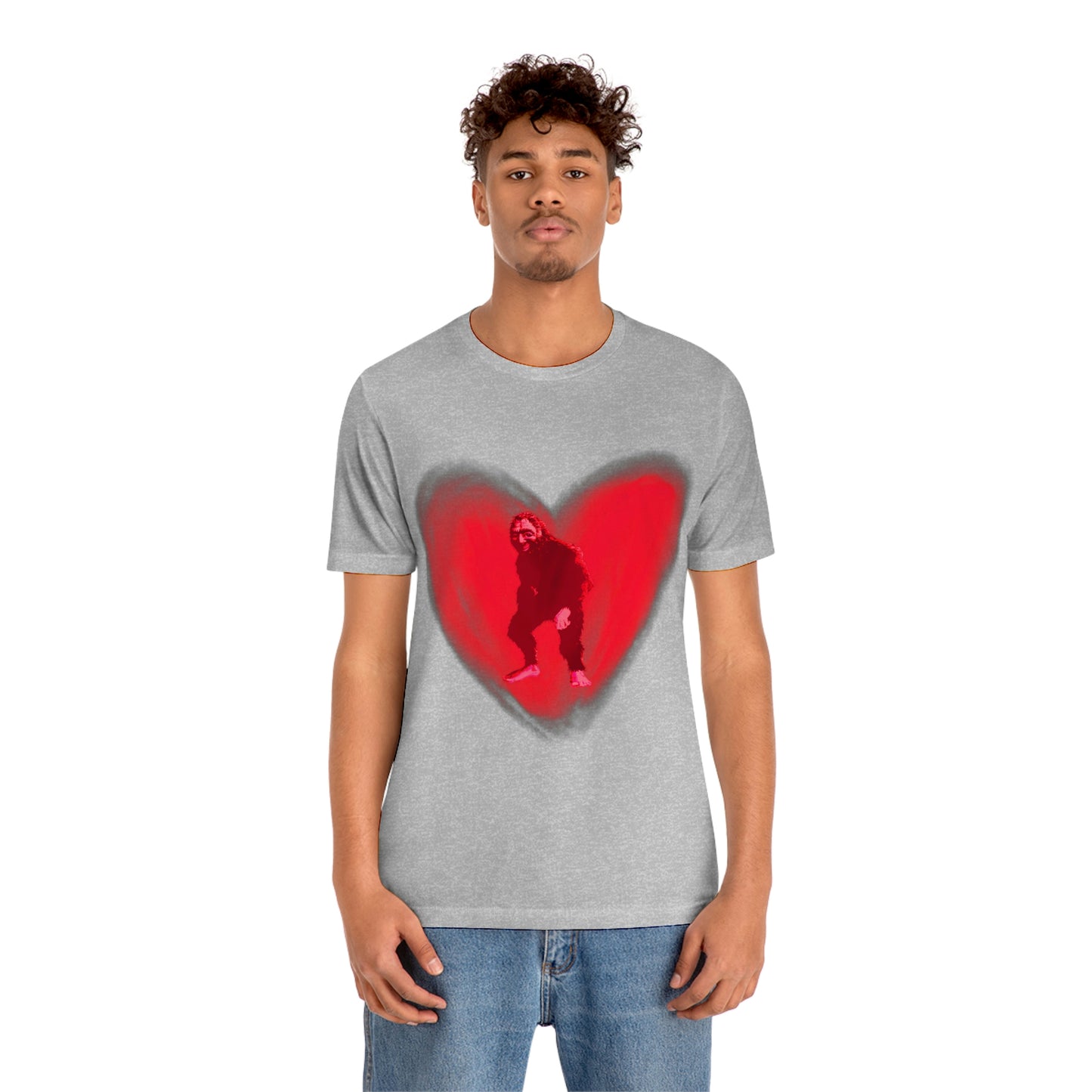 Unisex Bigfoot in My Heart Jersey Tee