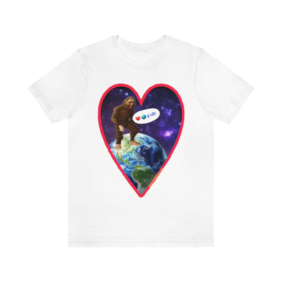 Love The Earth Y'all Bigfoot Jersey Tee