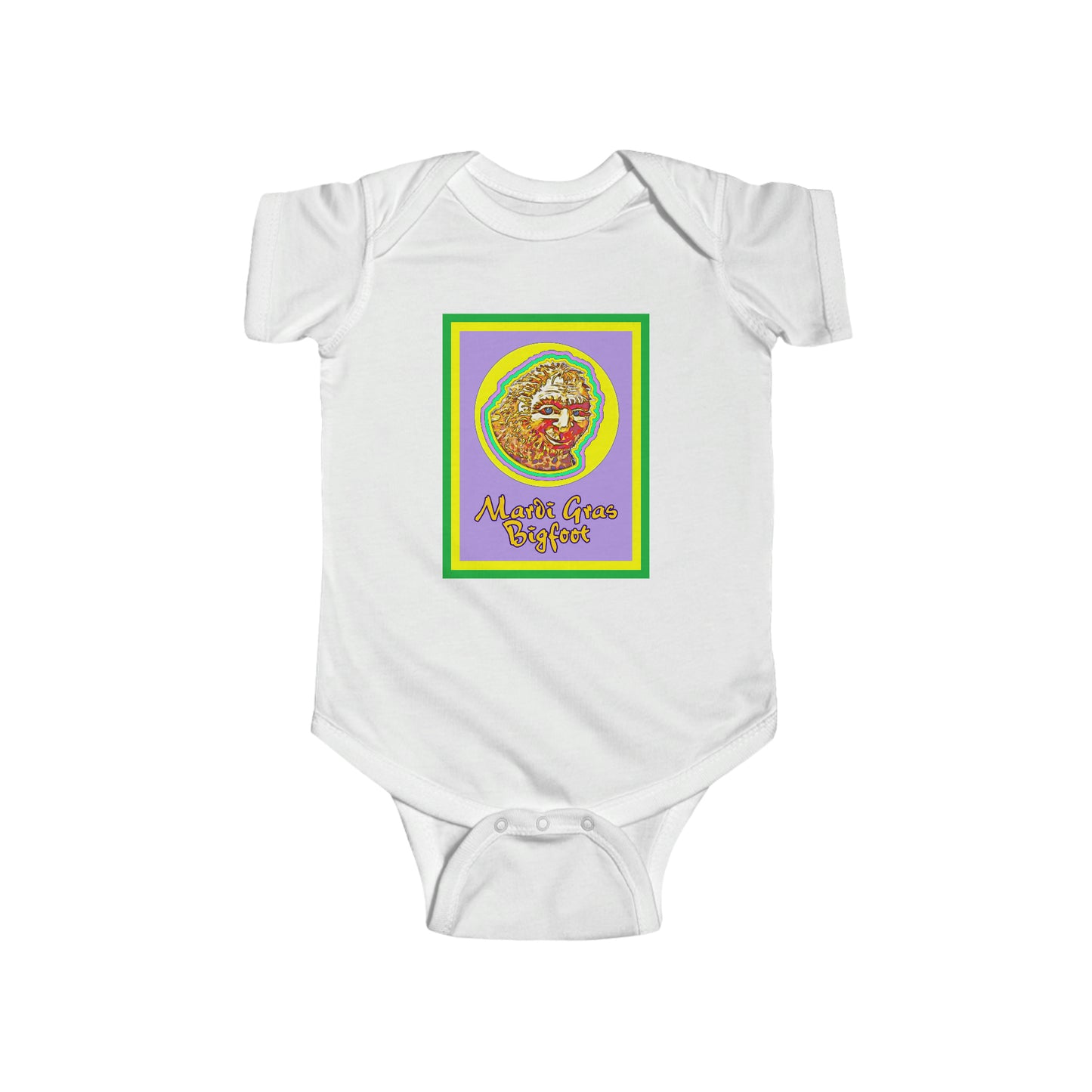 Bigfoot's Mardi Gras Fine Jersey Bodysuit