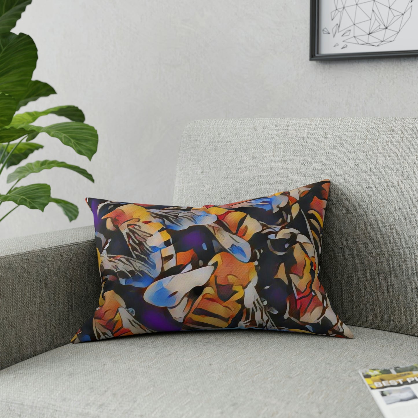 Bees Broadcloth Pillow