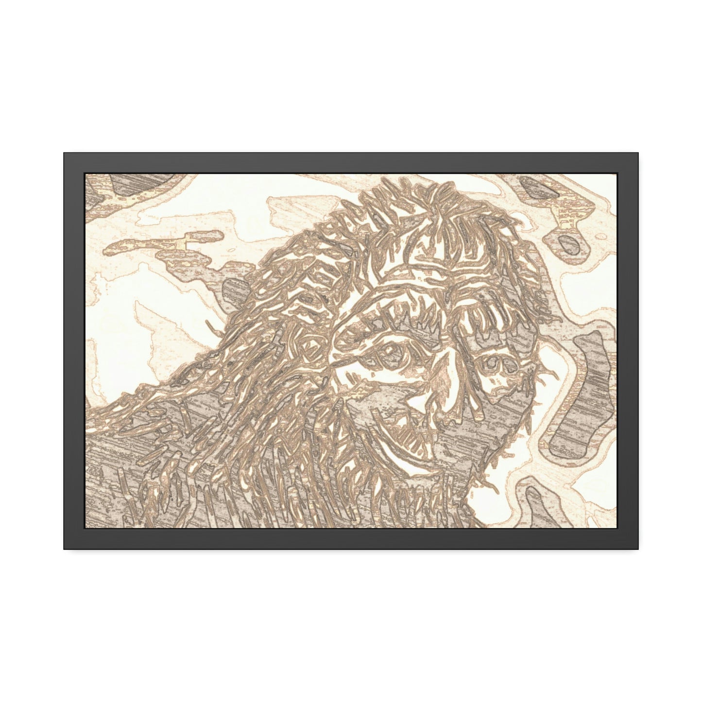 Framed Bigfoot Sketch Print