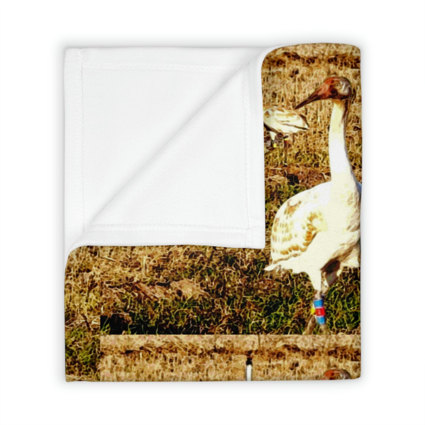 Louisiana Whooping Cranes Throw Blanket