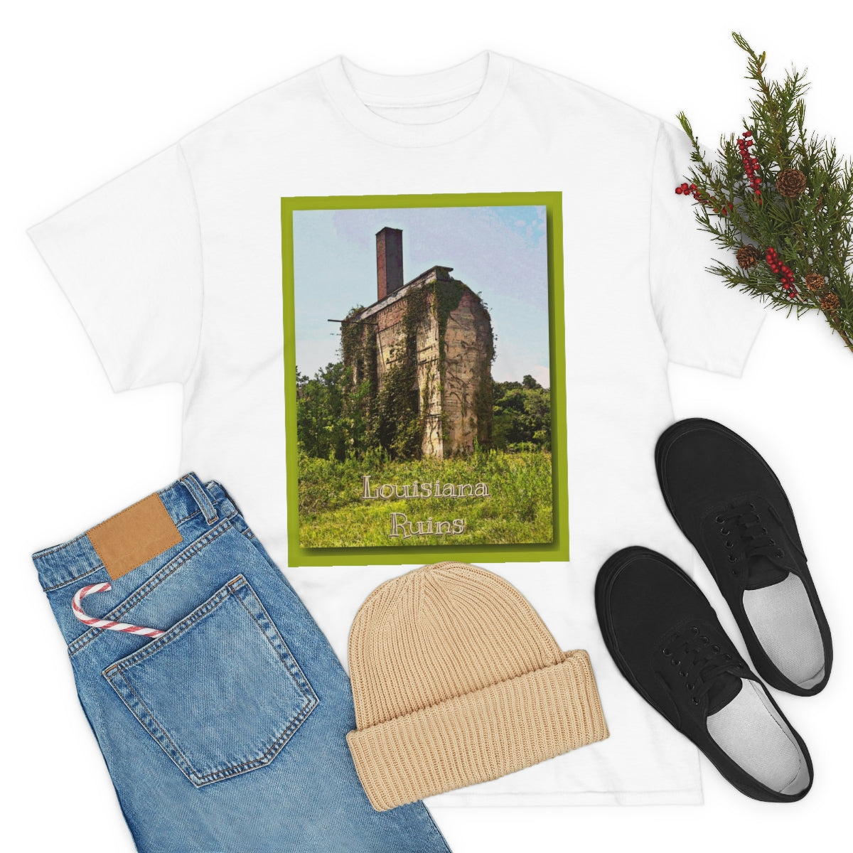 Louisiana Ruins Heavy Cotton Tee