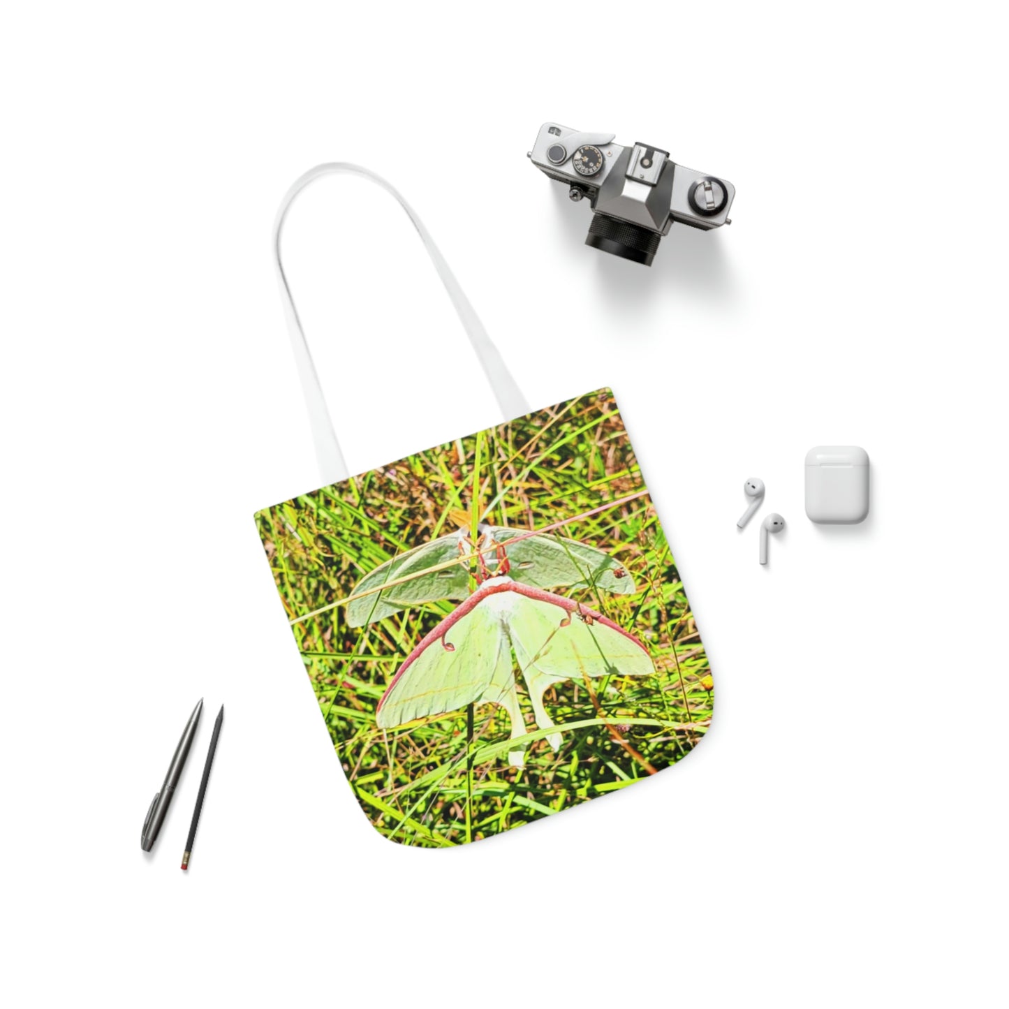 Luna Moths Polyester Canvas Tote Bag