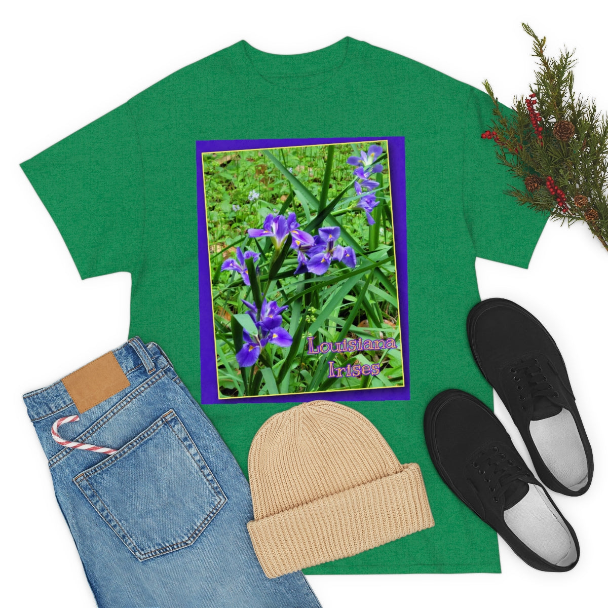 Unisex Louisiana Irises Heavy Cotton Tee