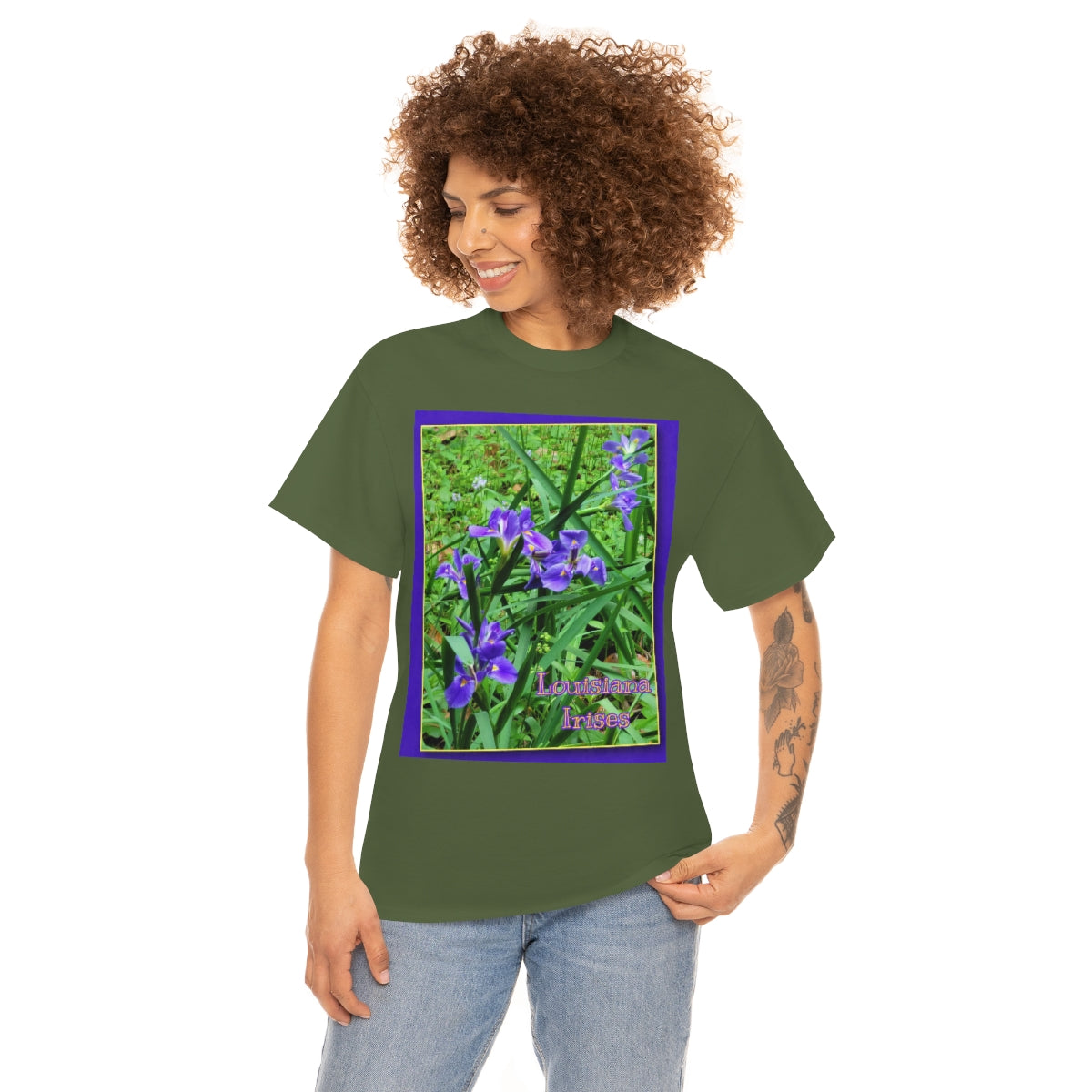 Unisex Louisiana Irises Heavy Cotton Tee