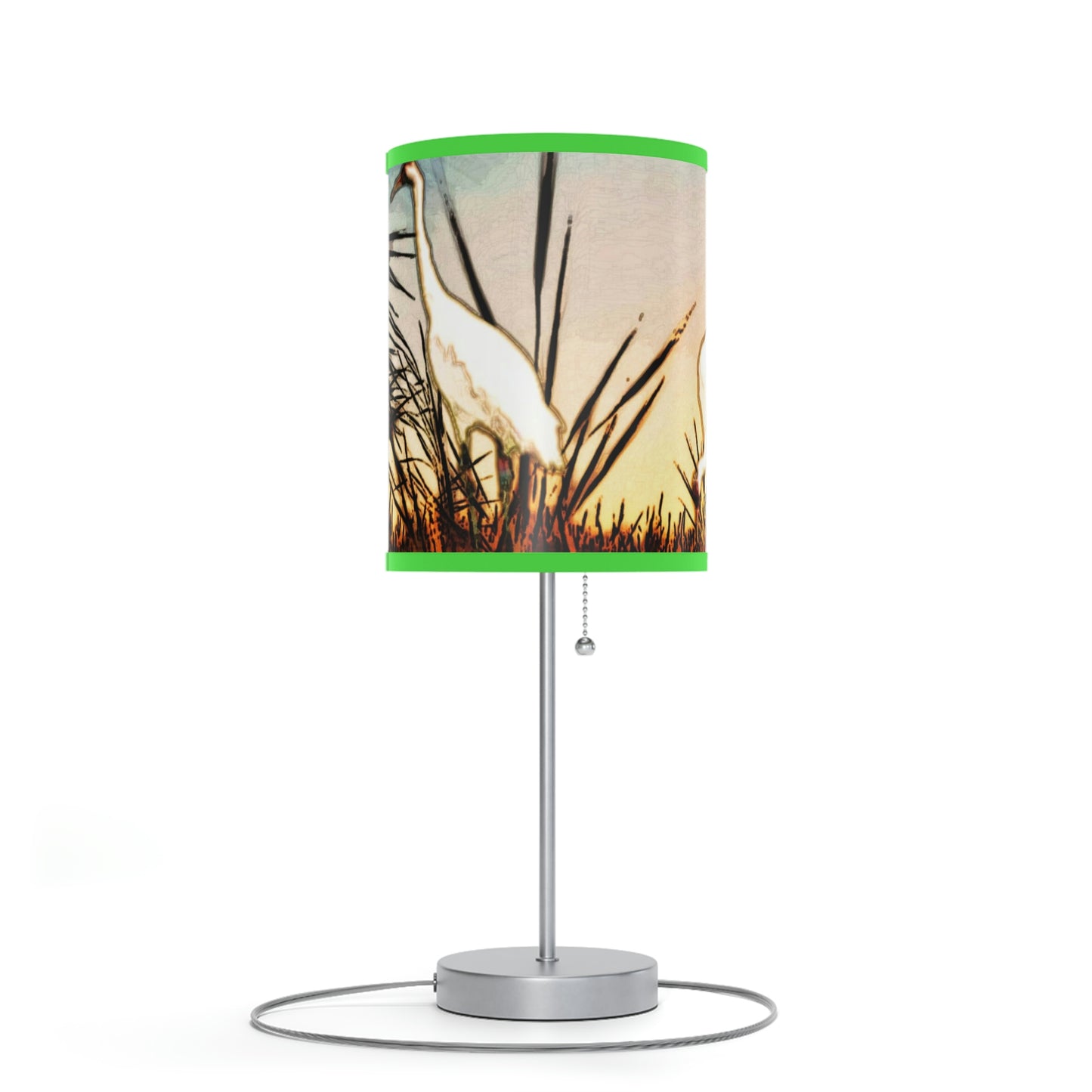 Whooping Cranes Lamp on a Stand