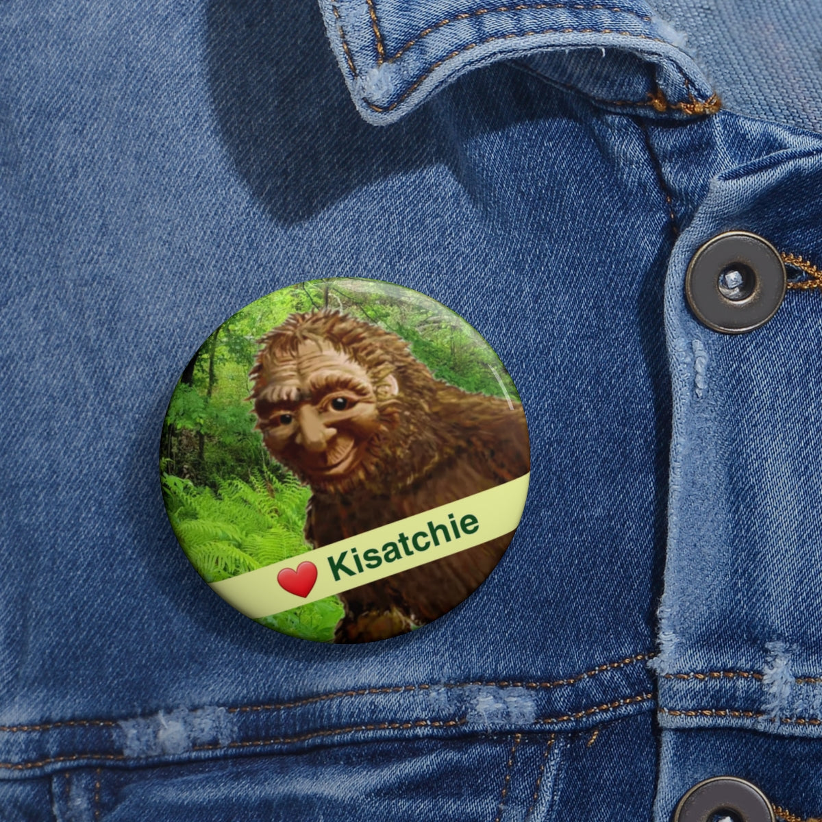 Kisatchie Bigfoot Pin Buttons