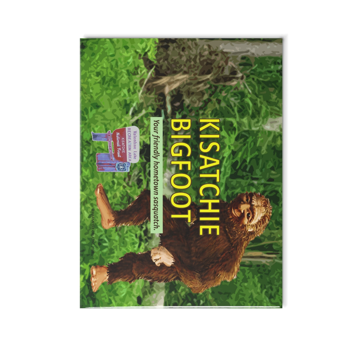 Glossy Ceramic Kisatchie Bigfoot Photo Tile