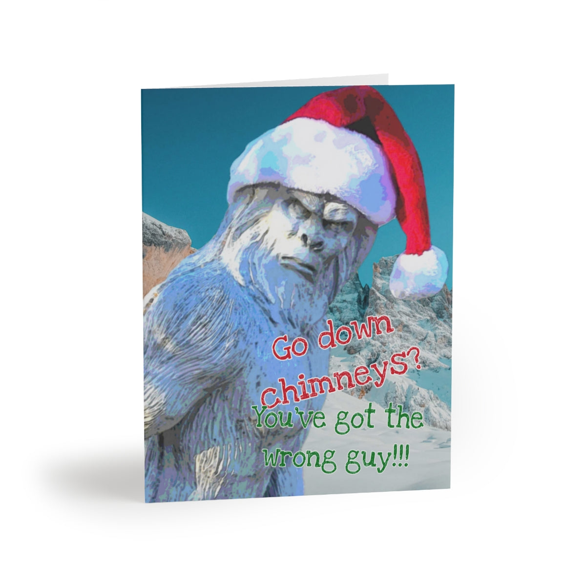 Bigfoot Christmas cards (8, 16, and 24 pcs)