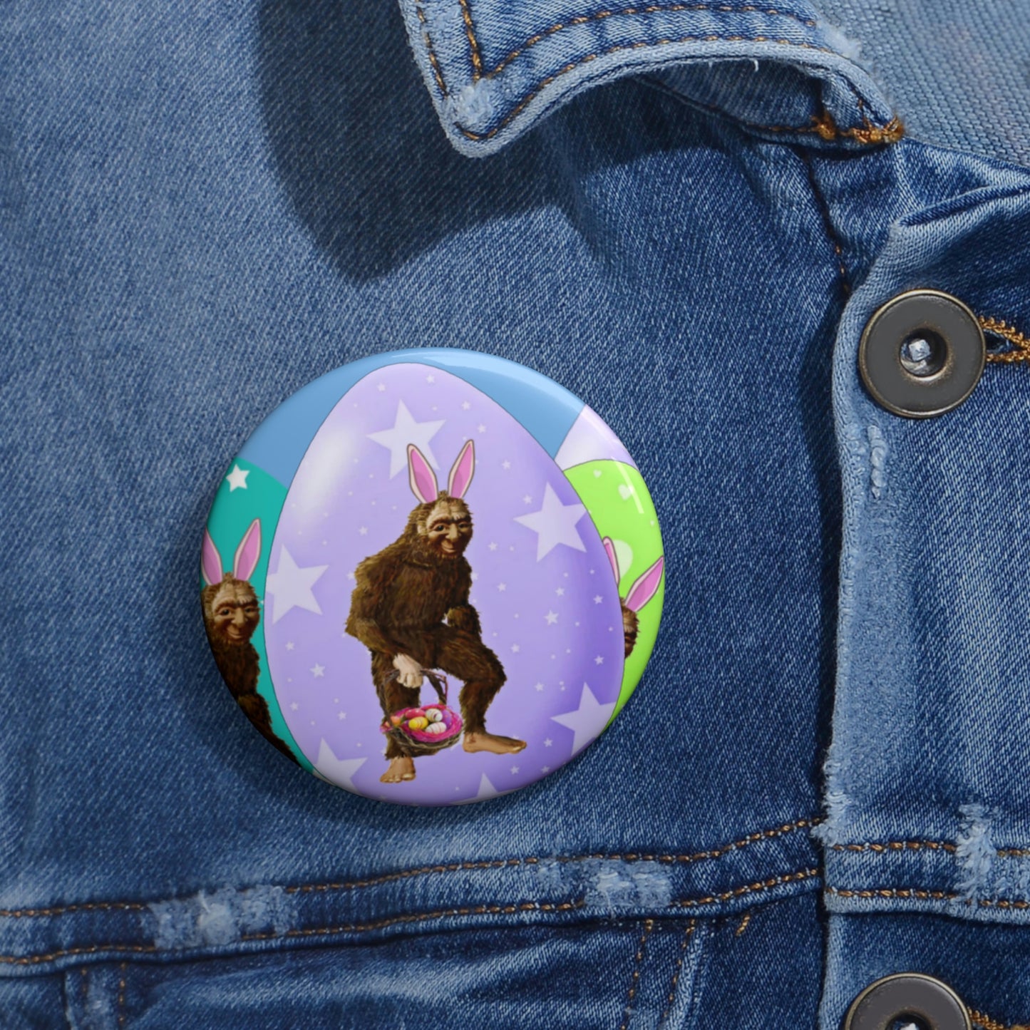 Bigfoot Easter Buttons