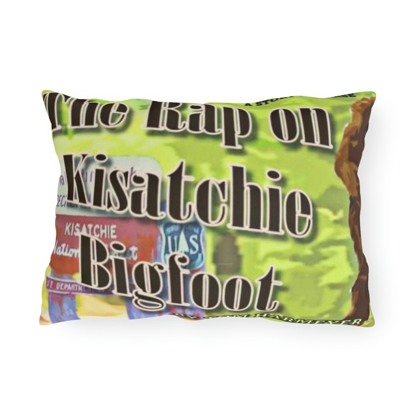 The Rap on Kisatchie Bigfoot Outdoor Pillow