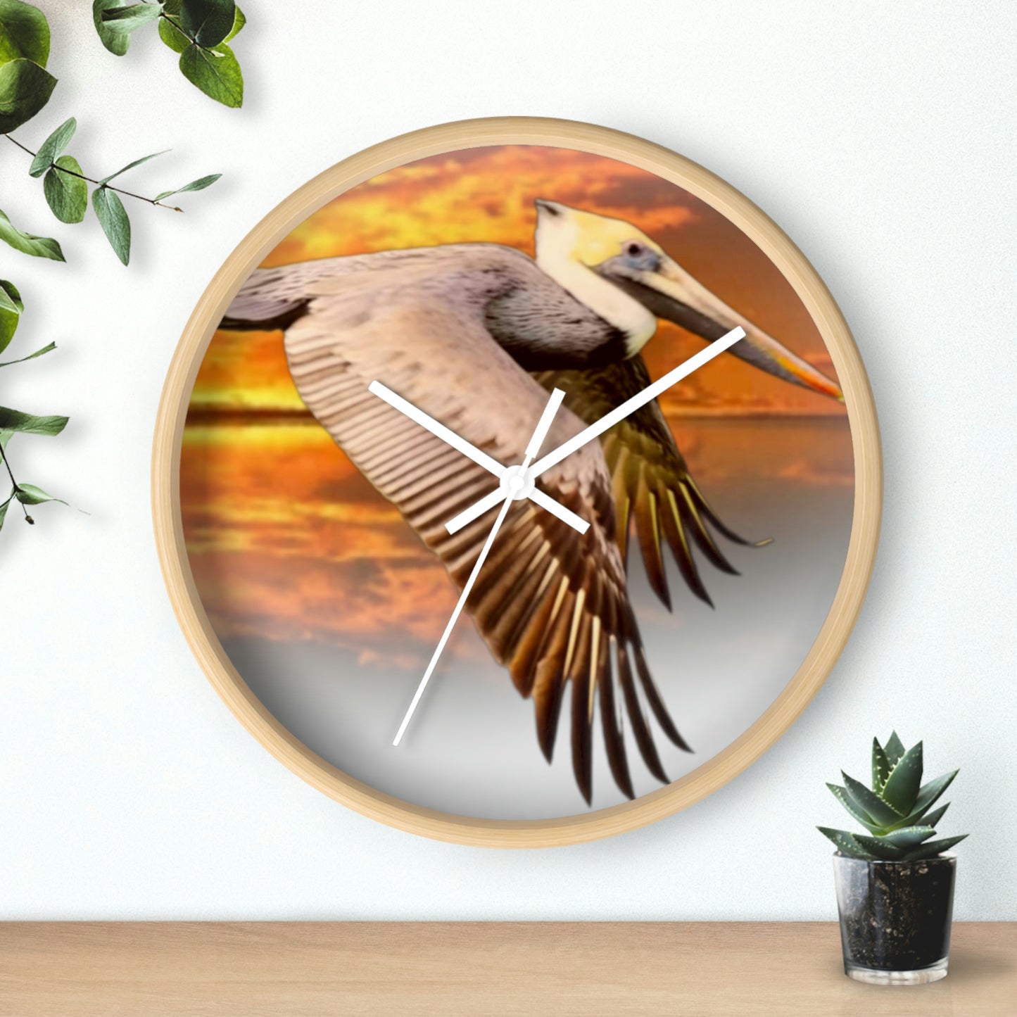 Louisiana's Brown Pelican Wall Clocks