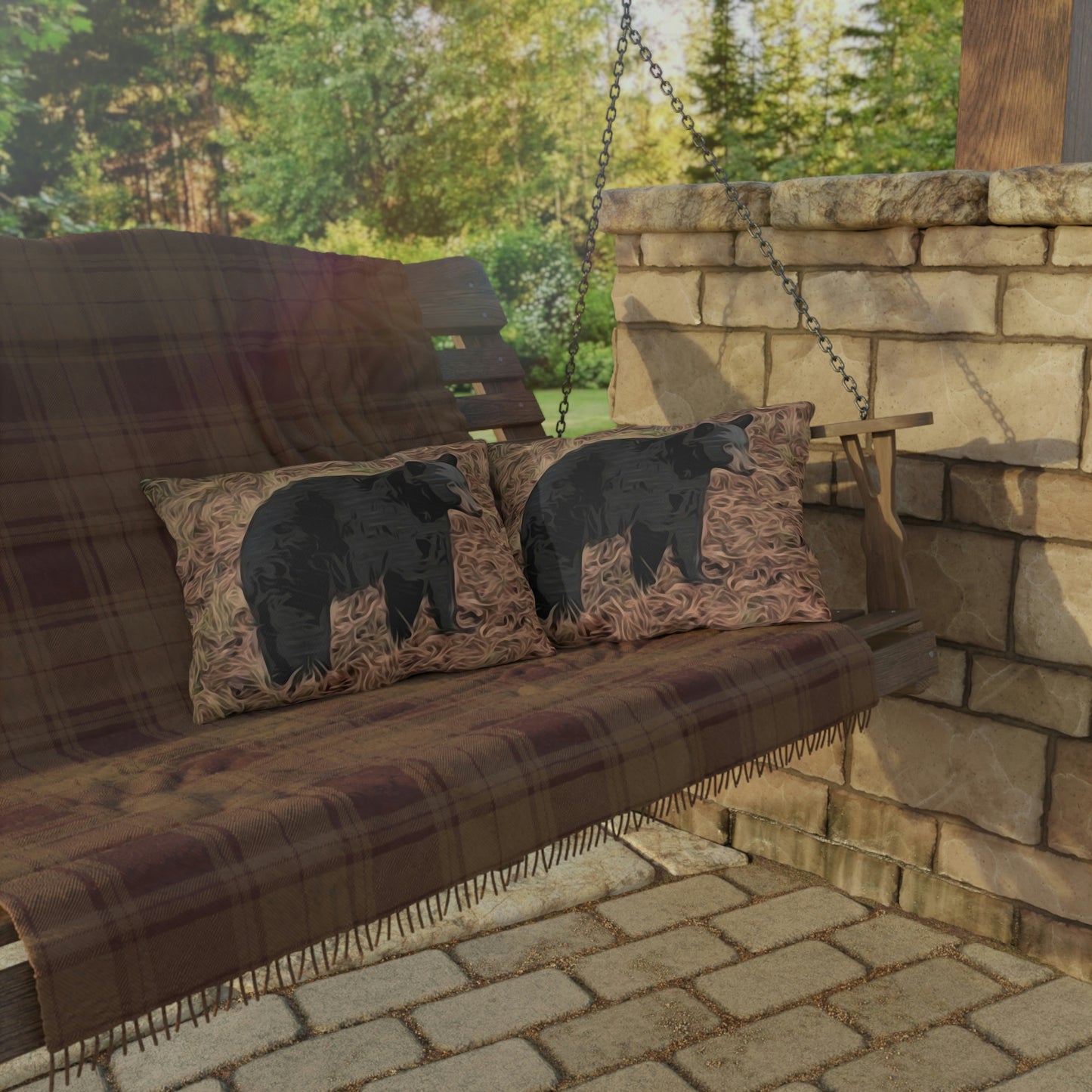 Louisiana Black Bear Outdoor Pillow